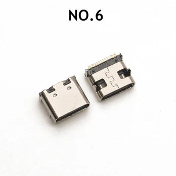 100Pcs/Lot 10Models Type-C USB зарядни докинг конектори Mix 6Pin и 16Pin Използване за телефонни и цифрови комплекти за ремонт на продукти