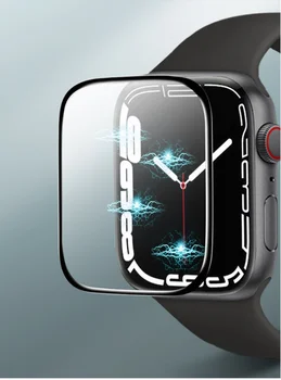 Филм за Apple Watch серия 7 41mm 45mm 3D извит филм екран протектор капак iwatch мек пълен филм за Apple Watch аксесоари