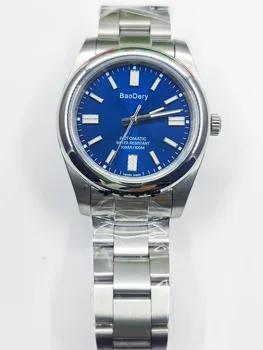  Мъжки автоматичен часовник, неръждаема стомана и сапфирено огледало, AAA + качество стил мода механични ръчни часовници