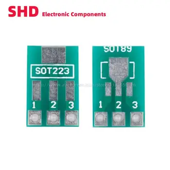 20PCS SOT89 SOT-89 SOT-223 SOT223 към DIP PCB трансферна платка DIP Pin Board Pitch Transistor IC адаптерна плоча Конверсионна платка