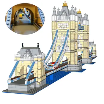 Tower Bridge разширение годни за 10214 кула мост сграда играчки комплект MOC изграждане