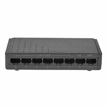 8 порта 6+2 POE превключвател инжектор захранване през RJ45 Ethernet семейна мрежова система 10/100M за камери без захранващ адаптер