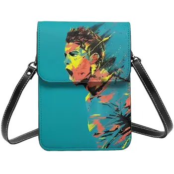 Роналдо отпечатана чанта за рамо Футбол Спорт Женски подаръци Дамски чанти Стилна кожа Външна чанта