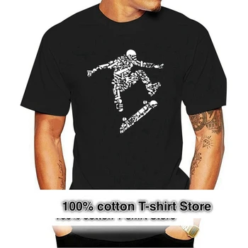 Мъжка тениска Скейтърска риза Slim Fit T Shirt(1) Отпечатана тениска Tees Top