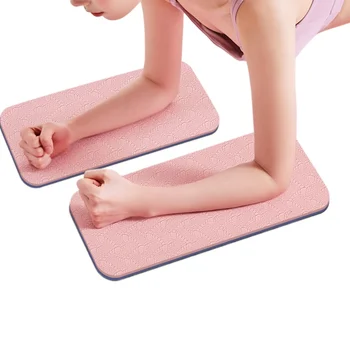 Малки противоплъзгащи преносими коремни колела плоска подкрепа лакът и коляното подложки за вътрешни и външни фитнес упражнения йога постелки