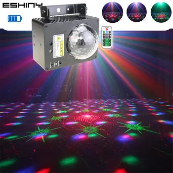 ESHINY батерия RGB LED магическа топка 64 модел DJ дискотека светлина бар RG лазерен проектор парти танц стая сцена ефект лампа USB B226N7