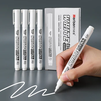 бял маркер, маслоустойчива графити писалка, перманентна гел писалка за плат, дърво, кожен маркер