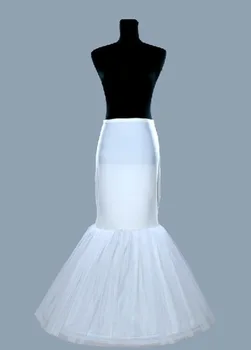 Плюс размер един обръч фуста приплъзване кринолин за русалка сватбени рокли долна пола жени