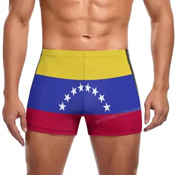 Плувни куфари Венецуела флаг бързи сухи шорти за мъже плуват плаж кратък летен подарък