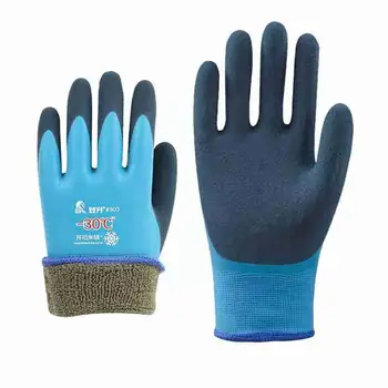 Работни ръкавици Поддържайте топло, студено устойчиво водоустойчиво неплъзгащо Pu антистатични ръкавици Ръкавици с покритие F8Z3