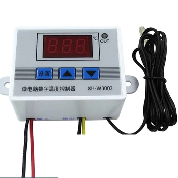 XH-W3002 220V цифров LED температурен контролер 10A термостат контролен превключвател сонда с водоустойчив сензор W3002