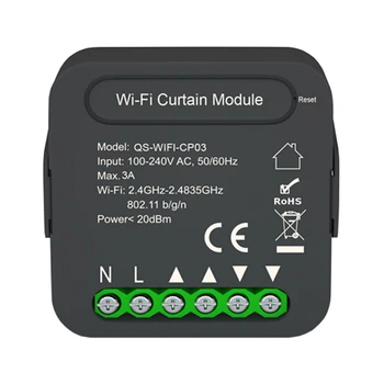 Превключвател за завеси черен сив Wifi-CP03 Tu-Ya / Wifi за ролетни щори Мотор Smart Home Google Home Alexa Control
