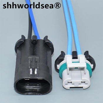 shhworldsea 2 пинов 6.3mm гнездо 15363990 15363993 15344054 конектор за радиатор за автоматичен вентилатор за BUICK Toyota карта сензор конектор