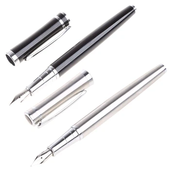 Нов BAOER 3035 Висококачествена писалка Nib Medium Black/ Silver
