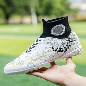 Меси футболни обувки cleats трайни удобни качествени футболни ботуши за открит светлина футзал маратонки на едро Chuteira общество