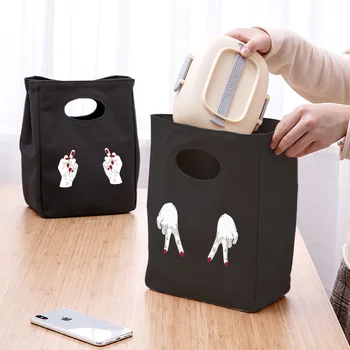Изолиран обяд охладител чанта термо чанти преносим обяд кутия лед пакет мъкна храна пикник чанти трайни Bento торбичка гърдите печат