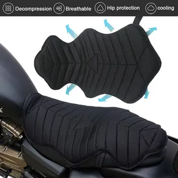 1PCS мотоциклет седалка покрива възглавница дишаща защита плат въздушна мрежа охрана аксесоари против хлъзгане 3D мотоциклет D8G7