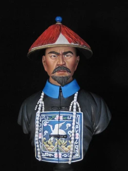 Нов несглобен 1/10 древна династия Цин Официален войник BUST самостоятелно сглобени смола фигура небоядисани модел комплект