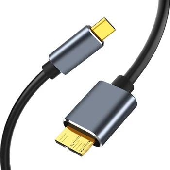 Micro B USB C 3.0 кабел тип-C към USB 3.0 Micro B кабелен конектор 5Gbps външен твърд диск кабел за твърд диск компютър
