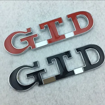 3D метални букви за значка за багажника на автомобила GTD лого емблема за Volkswagen VW Golf 7 6 5 4 GTD стикер MK2 MK4 MK5 MK6 MK7 аксесоари