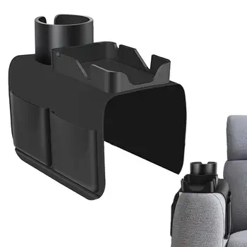 Устойчив на замърсяване силиконов държач за диван с тава и странични джобове Противоплъзгащ диван подлакътник тава за отдалечени закуски Мобилен телефон
