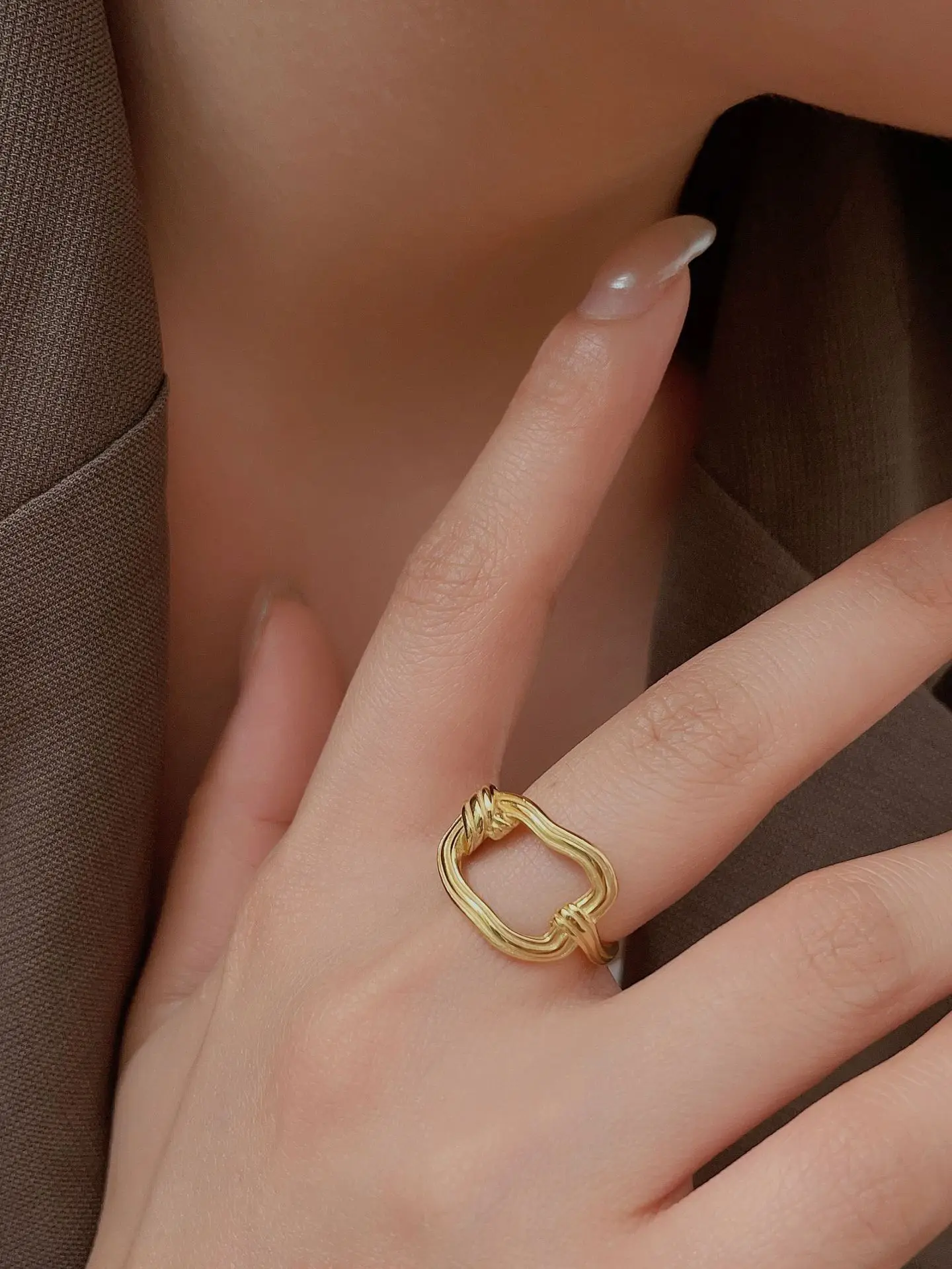 2023 Япония и Южна Корея Нова гореща продажба S925 стерлинги сребро универсален микро комплект циркон голям отварящ пръстен за жени