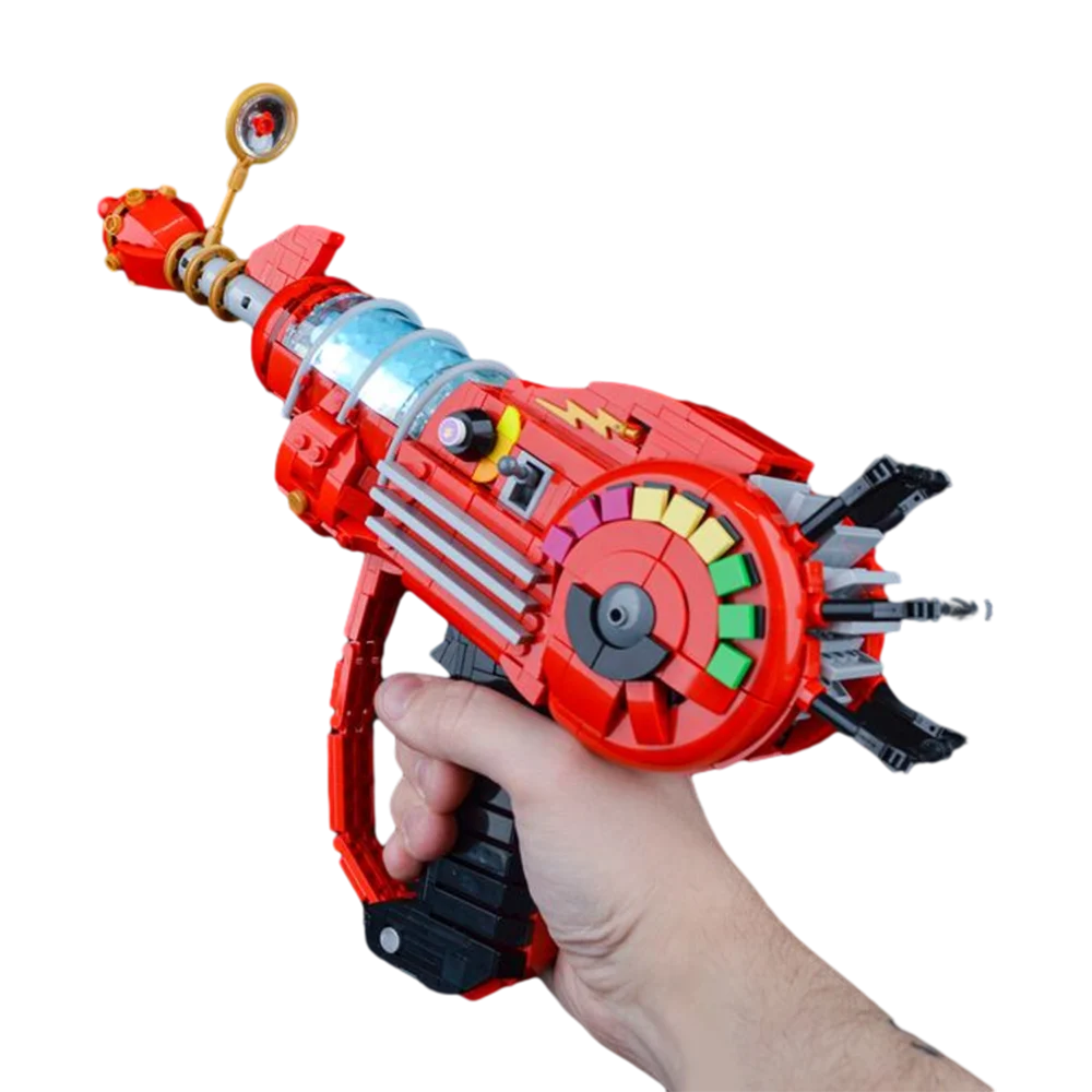 Горбикс МОЦ Червен лъч пистолет модел градивни блокове Call of Dutys Game Чудо оръжие тухли подпори играчки за деца рожден ден