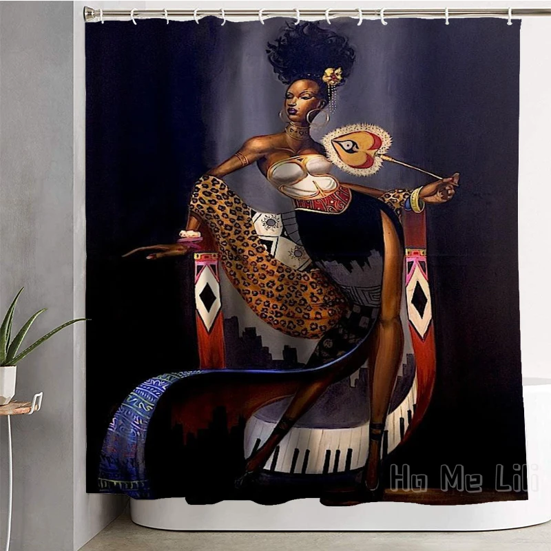Романтична и модерна жена душ завеса декор водоустойчива декорация за баня
