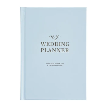 Сватбен плановик книга и организатор Пълният булчински дневник за планиране за сгодени двойки A5 тетрадка с твърди корици