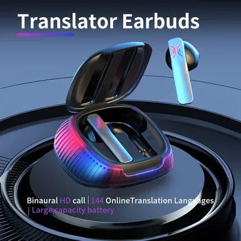 B18 безжичен преводач Bluetooth шумопотискащи слушалки с микрофон 4 режима поддръжка 144 езика превод в реално време