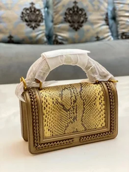 Елегантна дама истинска кожена чанта за рамо Луксозна мода Ново пристигане Практична чанта за подмишници Женска универсална чанта за пътуване 2024