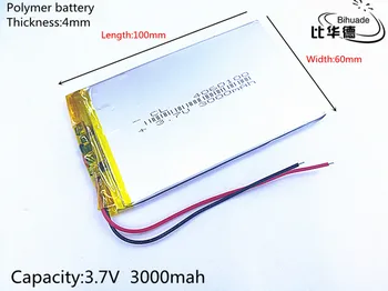 1бр/лот 3.7V 3000mAh 4060100 литиево-полимерни Li-Po li ion акумулаторни батерии клетки за Mp3 MP4 MP5 GPS PSP мобилен Bluetooth