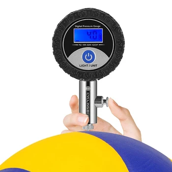 Ball манометър цифров дисплей барометър 0-1.4BAR с гумен защитен капак за футбол баскетбол волейбол
