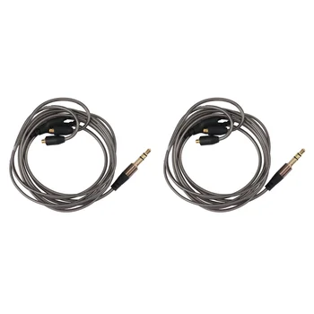 2X DIY Ie800 кабел за слушалки монокристални медни проводници, 14-жилен MMCX интерфейсен кабел за слушалки за SE215/315/535/UE900