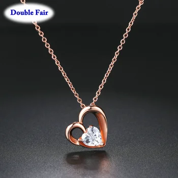 Нов австралийски кристал сладък романтичен сърце чокър колиета за жени сватба огърлица бижута DWN056