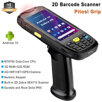 Android 10 Здрав PDA ръчен терминал 1D 2D баркод скенер NFC RFID четец Wifi 4G Bluetooth GPS безжичен колектор на данни