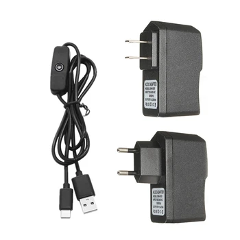 5V 3A 3000mA захранващ адаптер USB Type-C кабел за малина 4 4B US / EU Plug with