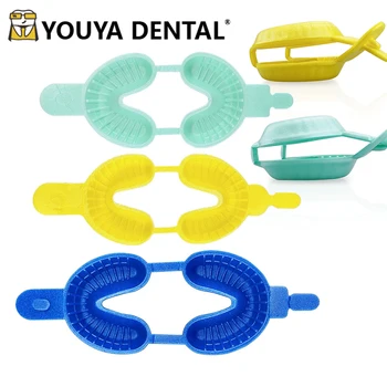 5pcs пяна стоматологични тави за еднократна употреба сгъваема стоматологична тава за импресия държач за зъби стоматологични материали