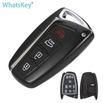 WhatsKey 3/4 бутон Smart Key Shell fob случай за Hyundai Genesis 2013- 2015 Santa Fe Azera Equus Car Key Замяна на дистанционна част