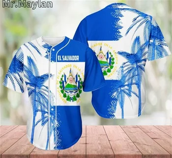 Име по избор Любов ЕЛ САЛВАДОР Страна Салвадорци 3D отпечатани бейзбол Джърси лятна риза мъжки върховете Tee извънгабаритни streetwear-6
