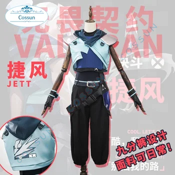Game Valorant Jett Cosplay костюм Хан Sunwoo Хелоуин екипировки игра костюм жени пълен комплект