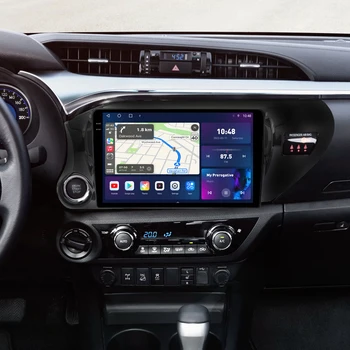 Android 8G + 256G QLED 2K кола CarPlay радио за Toyota Hilux Pick Up AN120 2022 2023 Стерео глава единица GPS навигация Bluetooth 5.0