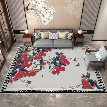 китайски стил цвете килим хол голям размер 160x230 проучване декорация Начало килими за спалня 300x400 стая декор подови постелки