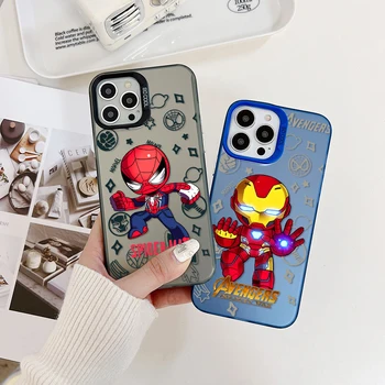 M-Marvels S-Spider-Man Iron Mans калъф за телефон за XiaoMi Mi 11 Lite 12T POCO X3 GT NFC F4 X5 5G Creative Border Hard TPU PC Cover