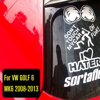 Страничен спойлер на задното стъкло за VW Golf 6 MK6 GTI/GTR/GTD 2008 2009 2010 2011 2012 2013 Черен заден страничен спойлер Canard Splitter