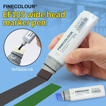 Finecolor 1/2/3Pcs 20mm широки маркери Алкохолна линия скициране маркери писалка рисуване училище художествени пособия