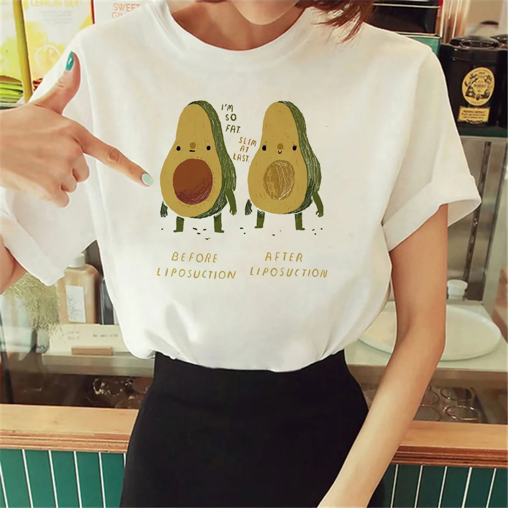 Авокадо топ жени манга тениска женско улично облекло y2k harajuku облекло